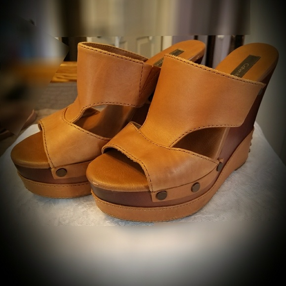 AUTHENTIC Calvin Klein platform mules - Picture 1 of 5