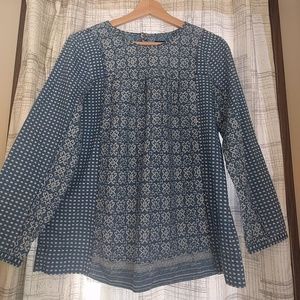 J.Crew Chambray Print Blouse