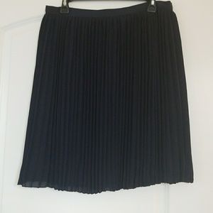 J Crew Navy Pleated skirt, 8
