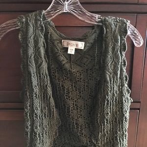 Decree Crocheted Cropped Vest