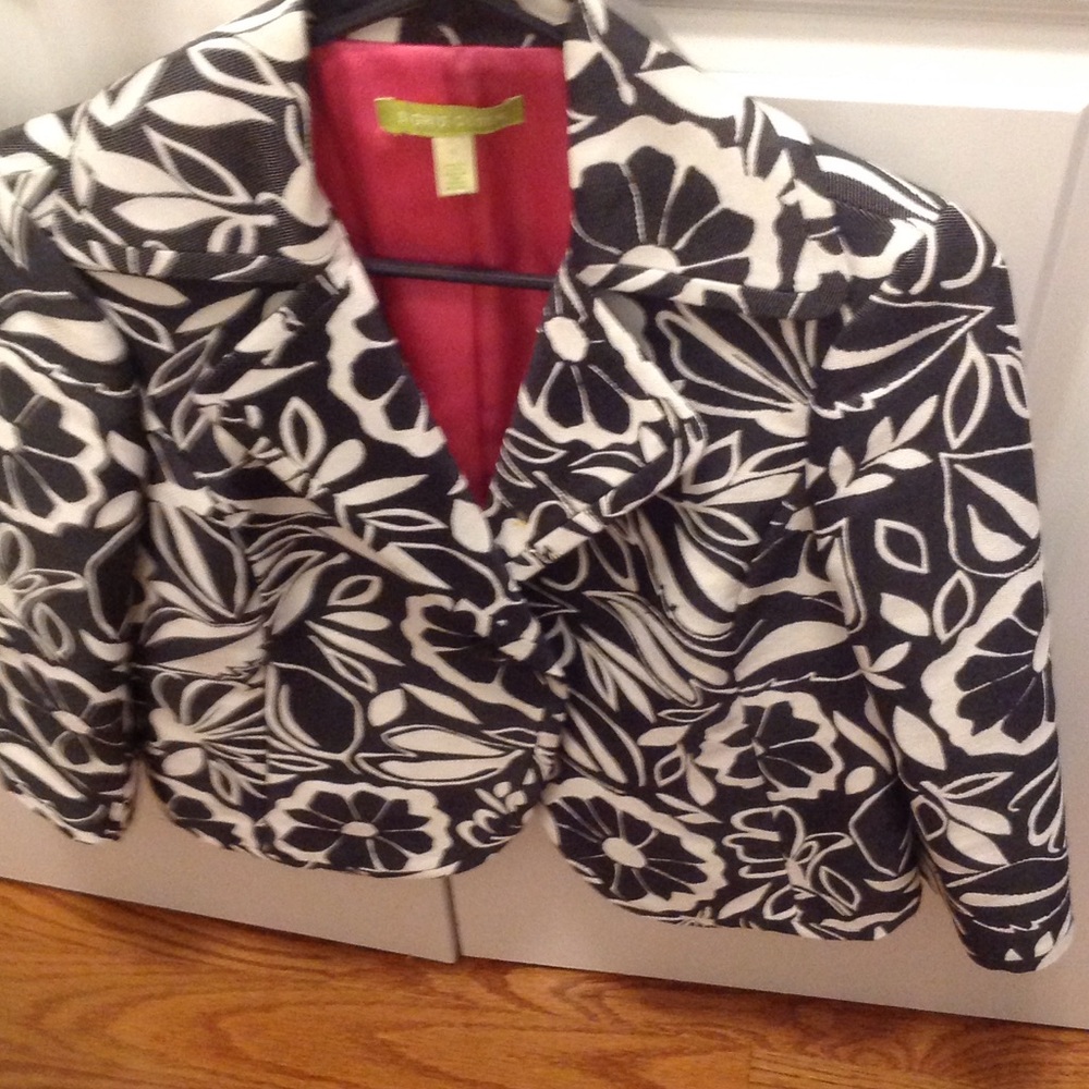 Sigurd Olsen Grey and Creme Floral Blazer