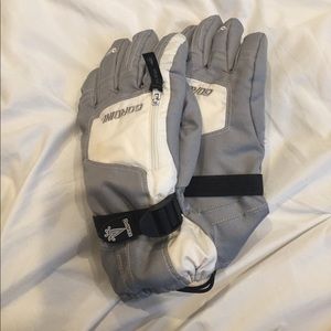 White and Gray Women's Dri Max Gordini Snow Gloves