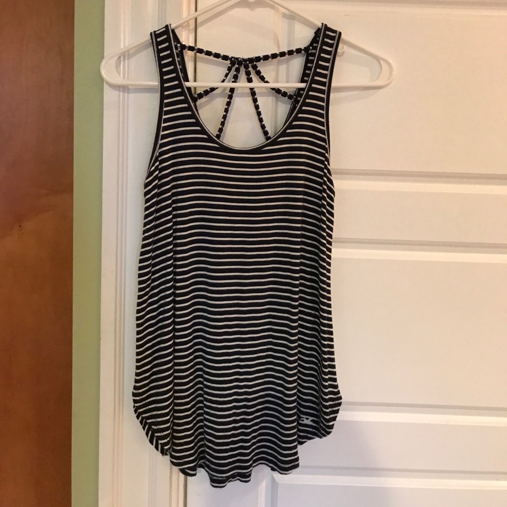 striped straps tank