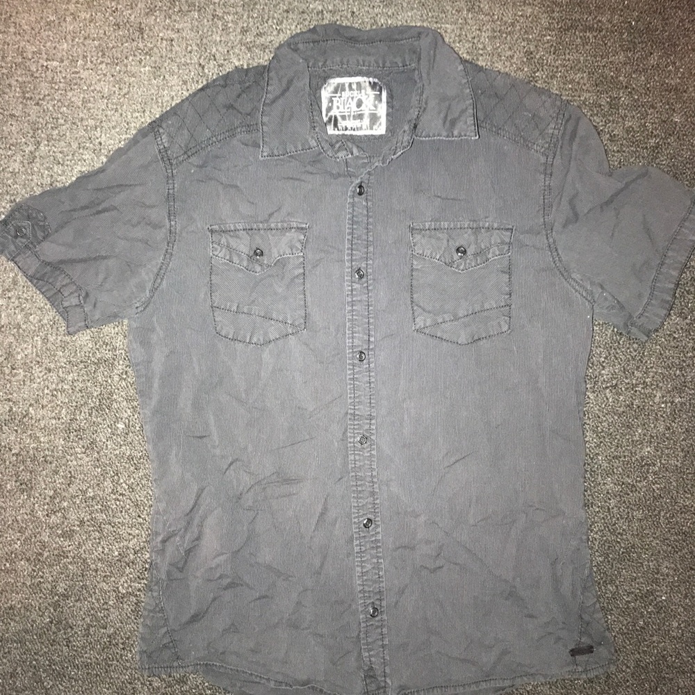 Buckle Black Button Up