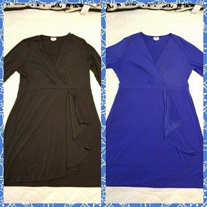 Lot- 2 Jaclyn Smith long sleeved dresses XXL 16 18