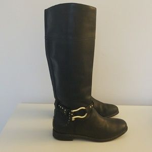 Sperry black leather boot, 7