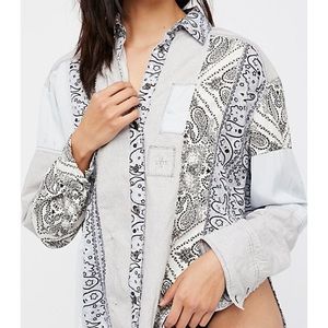 Free People patched up chambray New w/tags Small