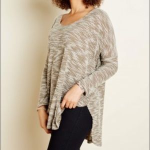 Earthbound Trading Co Heather Grey Sweater Tunic