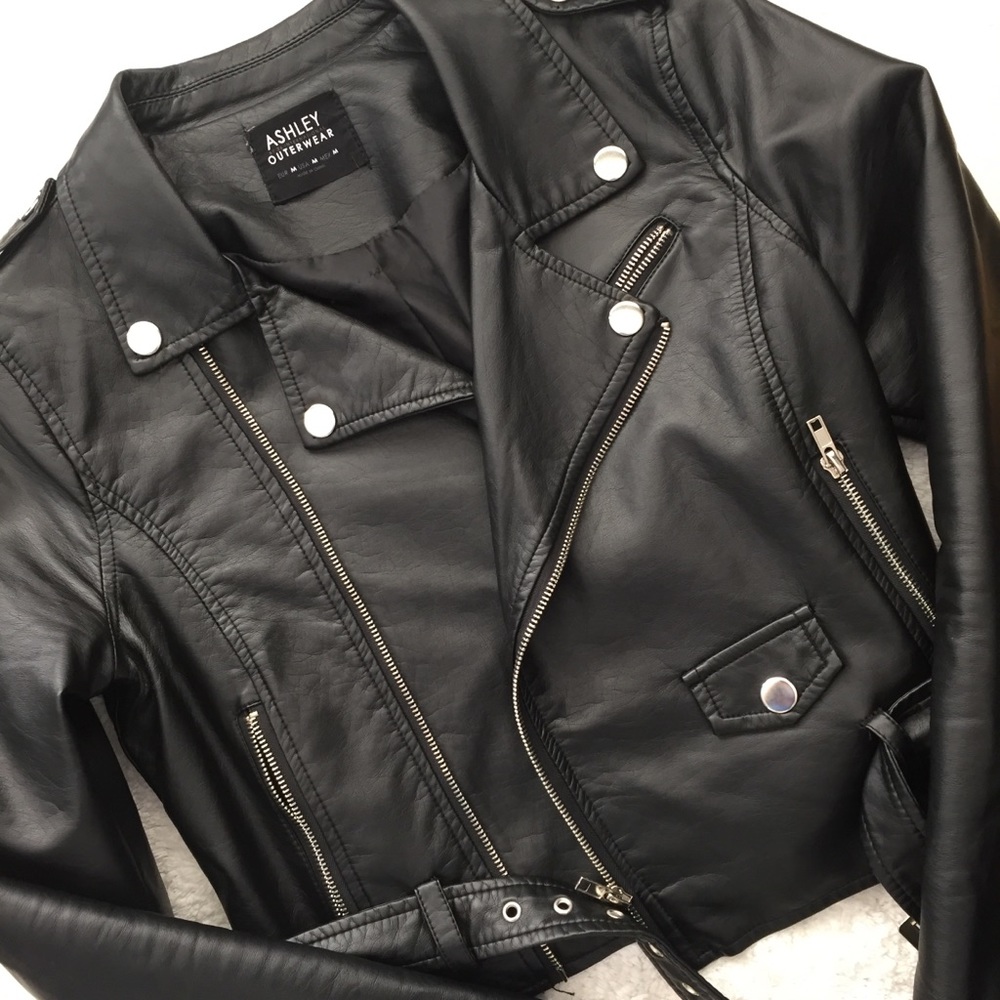 Faux leather jacket