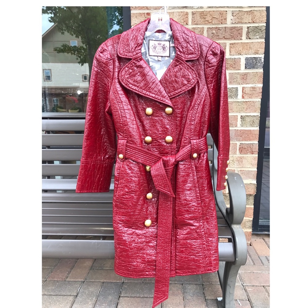 JUICY COUTURE CRIMSON RAIN COAT!