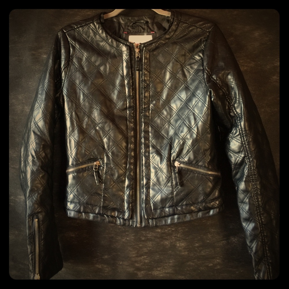 Faux leather jacket