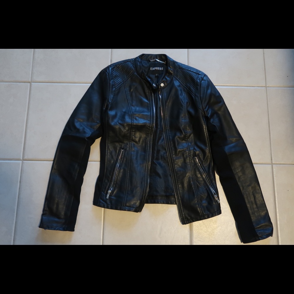 LIKE NEW NEVER WORN Express leather jacket