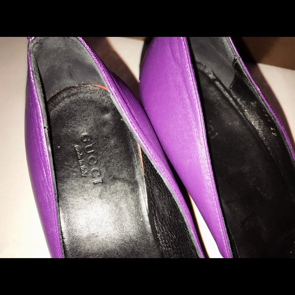 Gucci Wedges Purple Nappa Moorea 39.5 - Picture 4 of 5