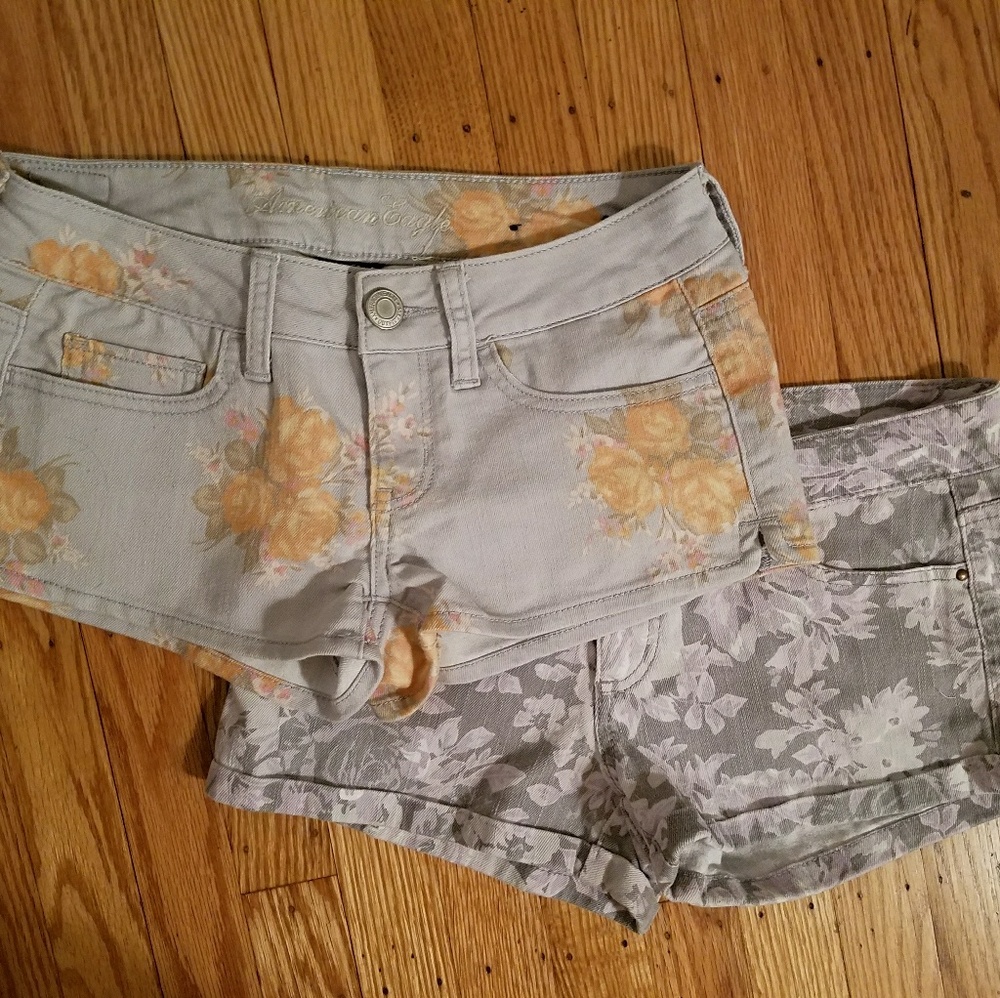 Two Pairs of Floral Shorts