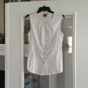 White Tory Burch sleeveless blouse