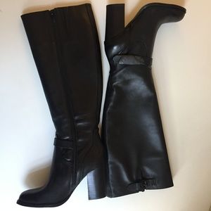 New Black Marc Fisher Vitya Knee High Boots