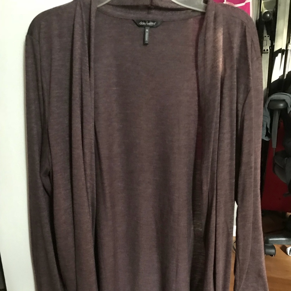 Heathered purple cardigan!