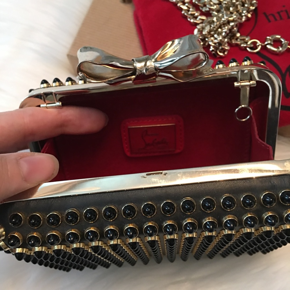 $1895 Christian Louboutin Fiocco Cabo Box Clutch - Picture 4 of 8