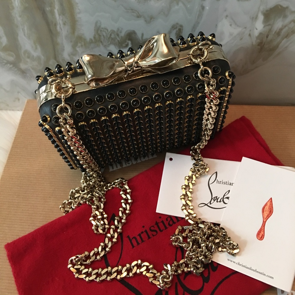 $1895 Christian Louboutin Fiocco Cabo Box Clutch - Picture 6 of 8