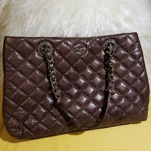 Brown/purple quilted Kate Spade handbag