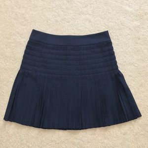 J. Crew Navy Pleated Lattice Skirt NWT Size 6