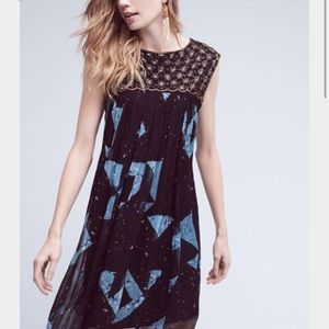 Anthropologie Lydia beaded swing dress