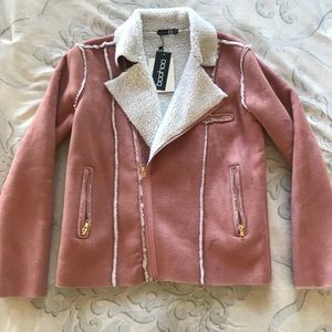 Boohoo Boutique Bonded Biker Jacket