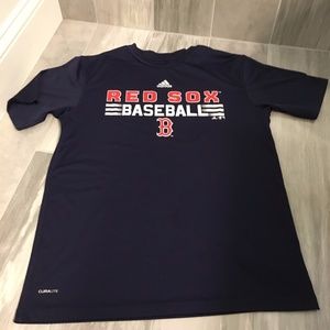 Adidas Boy's Red Sox Shirt Size L Climalite