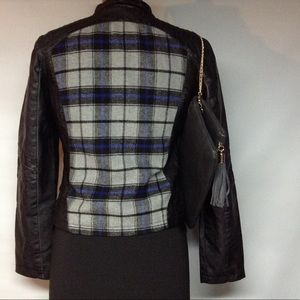 Two tone distressed jacket