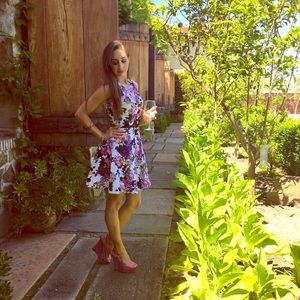 BEBE Majesty Fit & Flare Dress