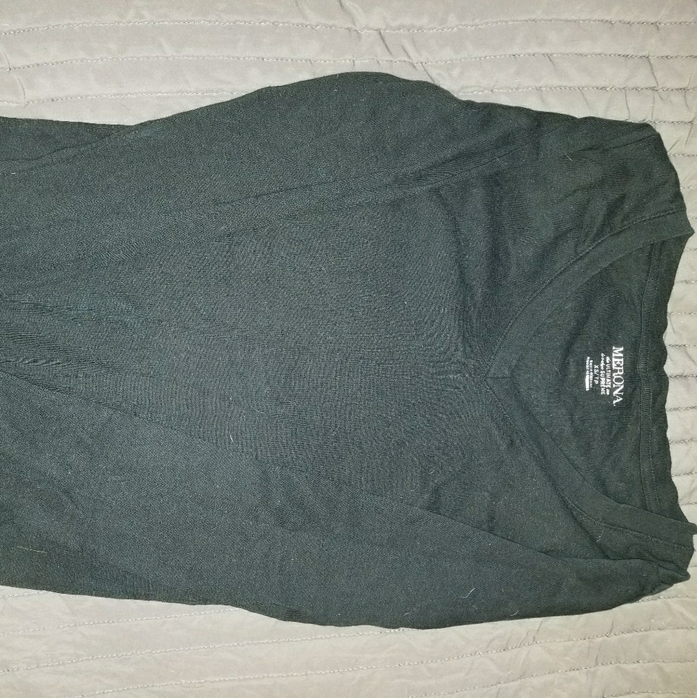 Merona XS long sleeve black shirt new