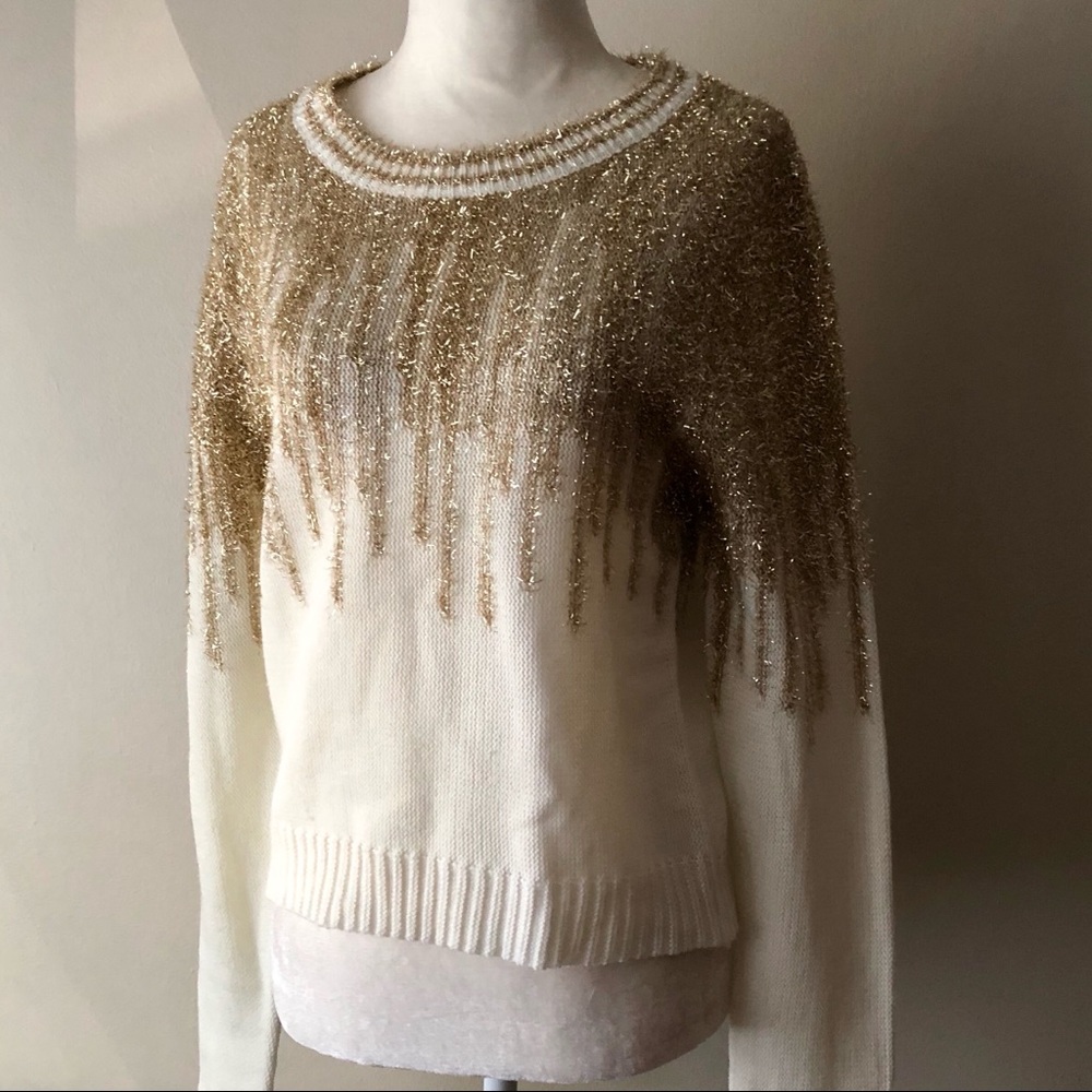 Loveriche Gold and ivory sweater