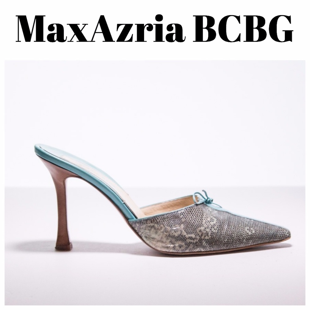 MaxAzria BCBG Leather Snake Skin with Turquoise
