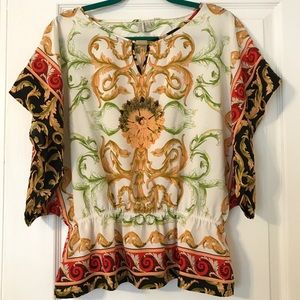 Madison LARGE women's blouse EUC multi color