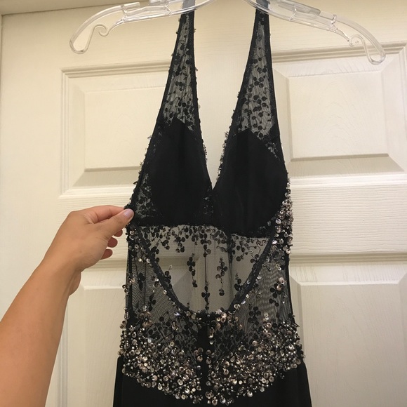 Silver and Black Gown - Picture 3 of 8