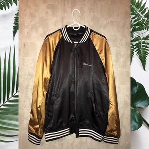 Gold and black Budweiser bomber Jacket