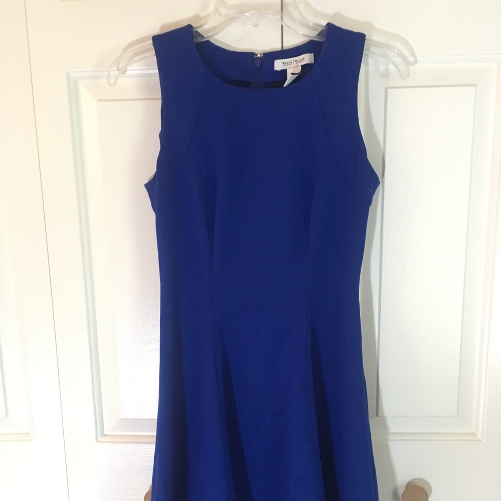 Where House Black Market ponte fit and flare dress