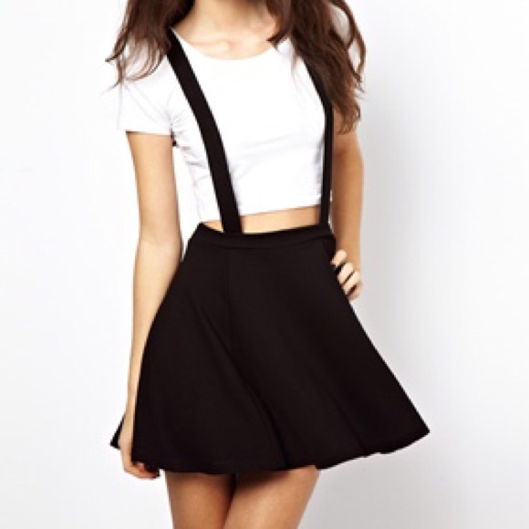 bodycon skirt with suspenders