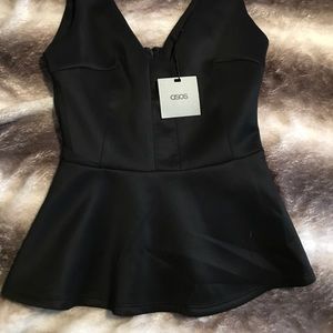 ASOS v neck peplum tank