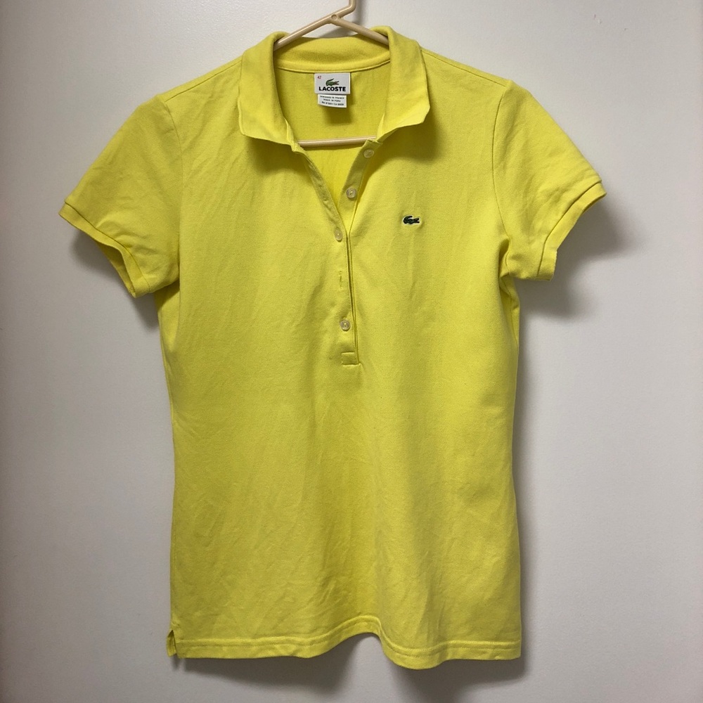 Yellow Lacoste polo