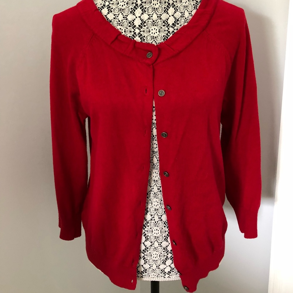 Red Cardigan - Picture 2 of 4