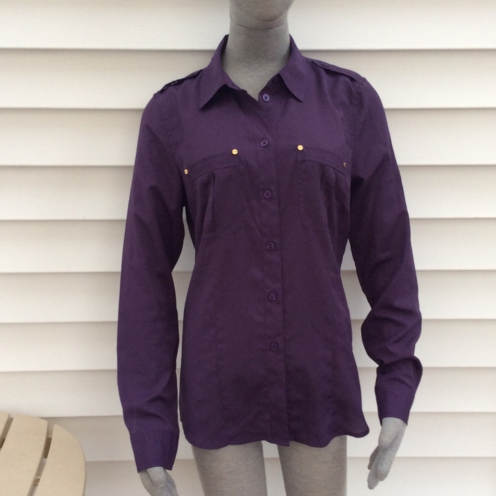 Micheal Kors purple blouse size medium