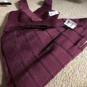 Charlotte Russe Burgundy Skirt Set