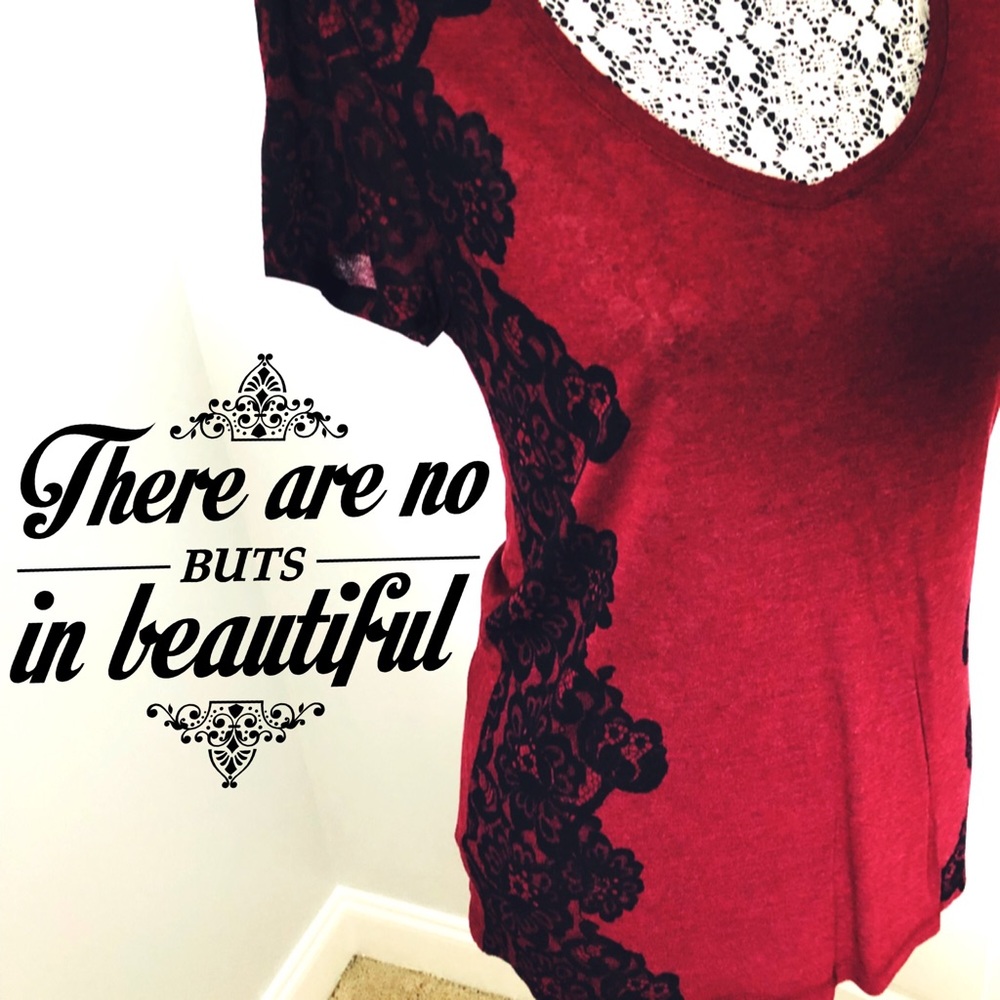 Short sleeve Lace Print Shirt