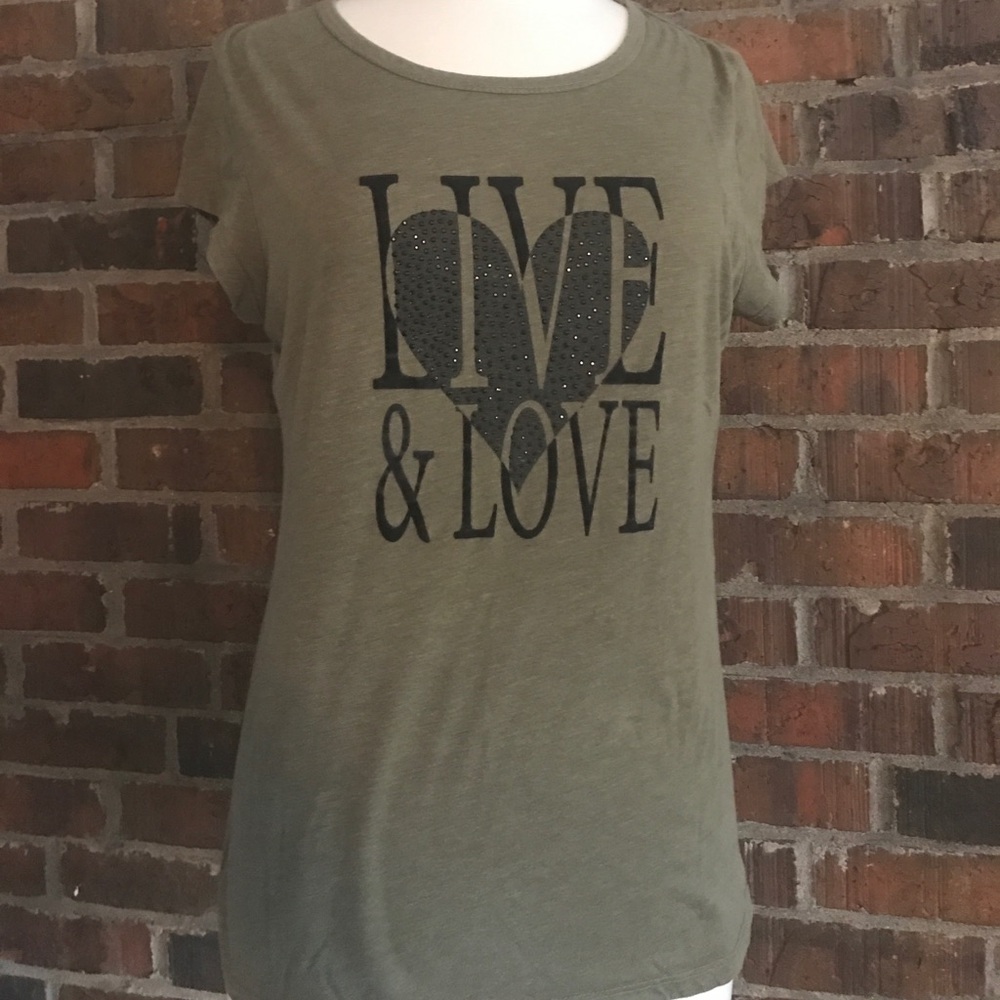 I Jeans by Buffalo “Live & Love” Tee Size XL