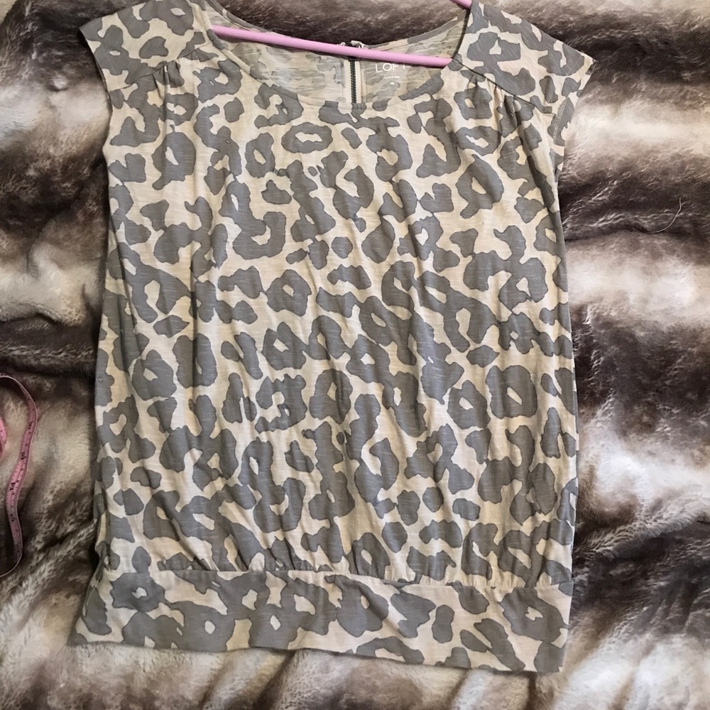 Loft leopard dressy t shirt