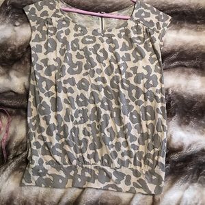 Loft leopard dressy t shirt