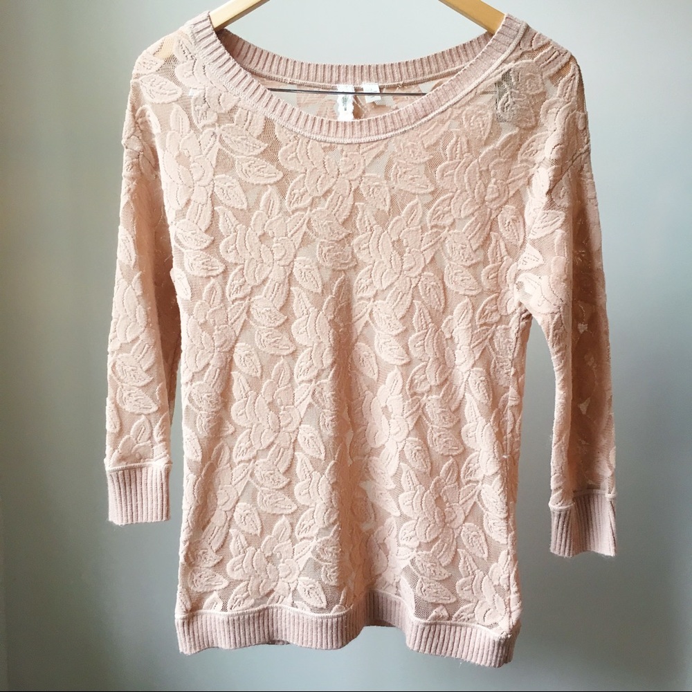 Mauve Lace Pullover