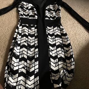 Black and White Bodycon Dress
