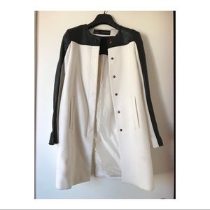 Zara black and white coat
